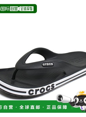 韩国直邮crocs Crocs Bayaband Flip Flop 短拖鞋 黑-白 205393-0