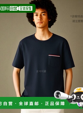 韩国直邮Thom Browne桑姆布郎尼T恤黑色圆领MJS010A 01454 415