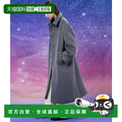 韩国直邮WAIKEI韩国小众设计师狗狗图案时尚日常大衣YK22FWCT01