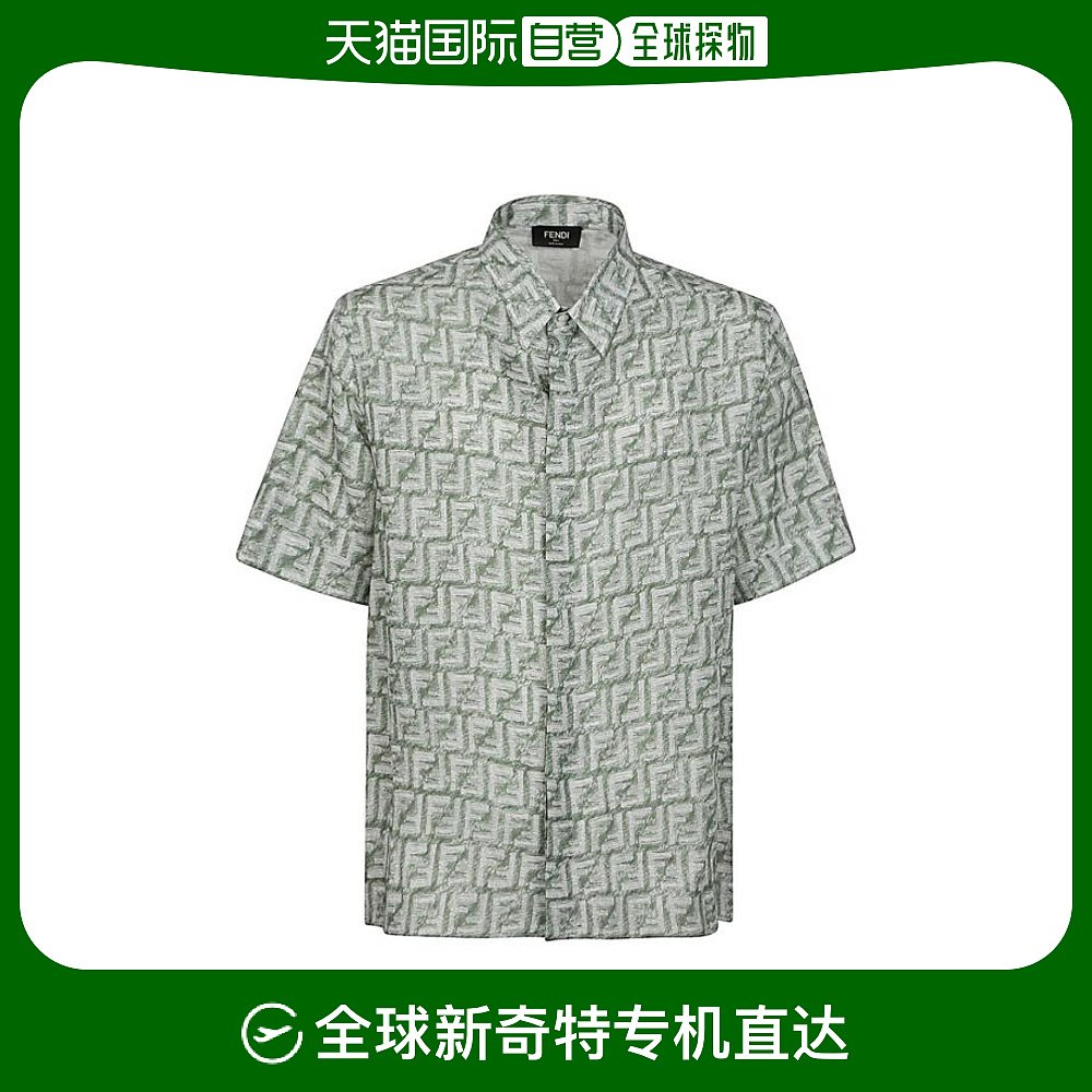 韩国直邮FENDI24SS长袖衬衫男FS0795 AR62F1MTQGreen