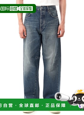 韩国直邮SUNFLOWER 深蓝色复古宽扭纹 (直筒裤) 牛仔裤5134