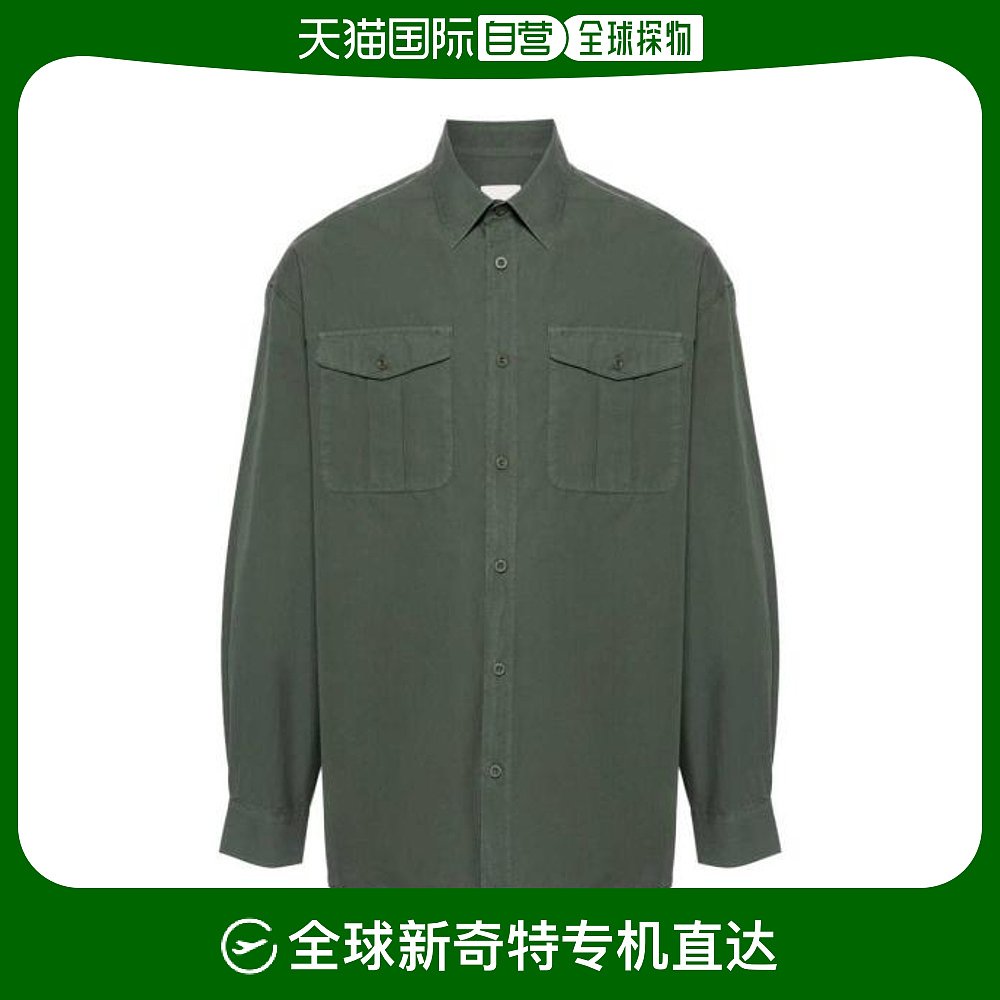 韩国直邮EMPORIO ARMANI24SS长袖衬衫男1K2RZ 3D1C7F 05C1 GREEN