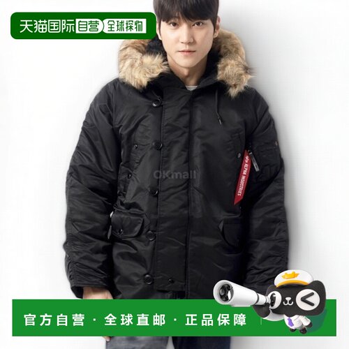 韩国直邮Alpha Industries N-3B棉服夹克男款黑色MJN31000C1羽绒