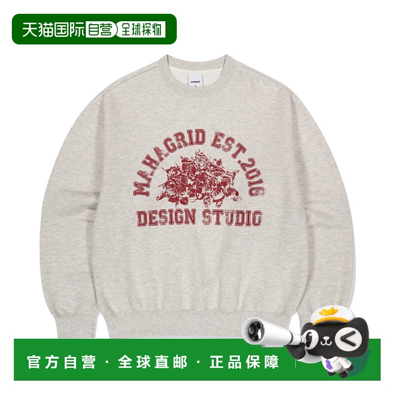 韩国直邮MAHAGRID 男士卫衣MG2EFMM454AOM ROSE VARSITY SWEATSHI