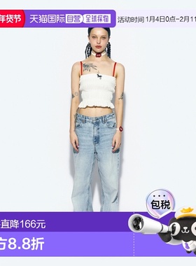 韩国直邮ASIF CALIE 女士吊带衫CA24BSL010WT FRILL SHIRRING TUBE