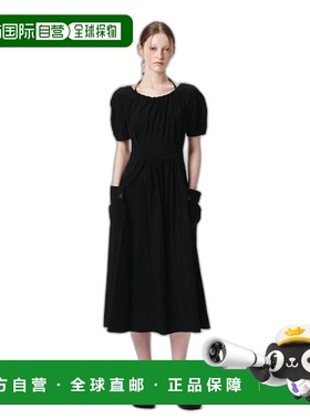 韩国直邮ETMON 女士连衣裙DR220SMM09 Neck String Pocket Dress,