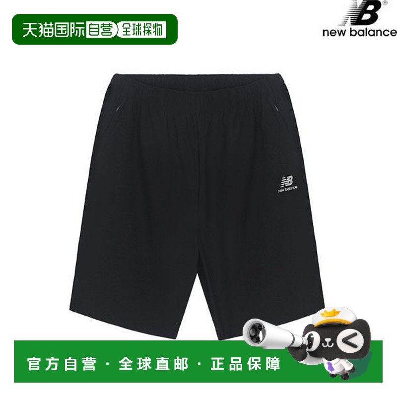 韩国直邮NEW BALANCE NBNVBB7013 BK 中性经编五分梭织短裤_P3314