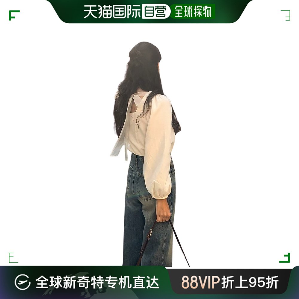 韩国直邮[FASHIONFULL] BUBELL方形蝴蝶结雪纺衫(TIME SALE 15%) 女装/女士精品 衬衫 原图主图