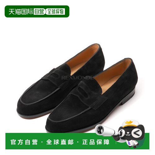 韩国直邮John Lobb 洛佩兹麂皮（黑色） 乐福鞋一脚蹬