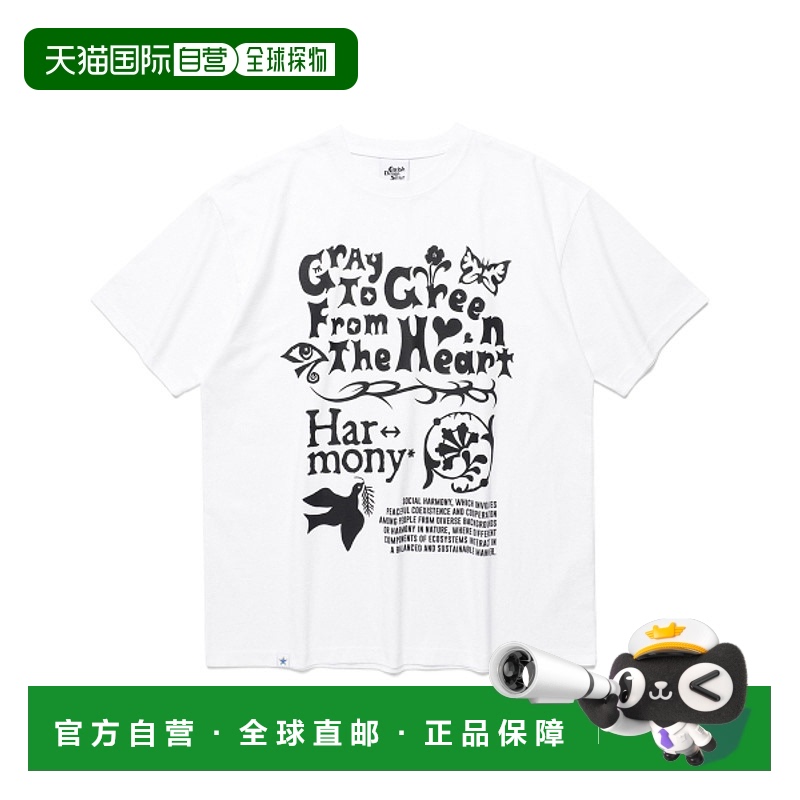 韩国直邮CAVISH 公用T恤CV2EMUT522BWH HARMONY SS TEE WHITE(CV2
