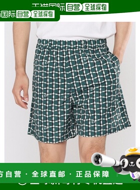 韩国直邮MALBON 格子尼龙短裤 (M-8663-BIS-GRN-ONX) 短裤