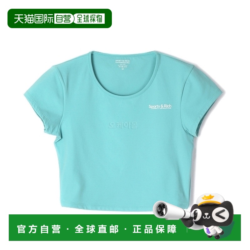韩国直邮Sporty&Rich 俱乐部标志训练 T恤 短袖圆领 男女通用 TS8