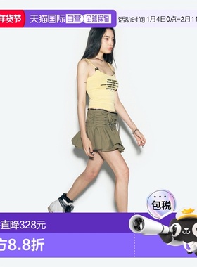 韩国直邮ASIF CALIE 女士半身裙CA24ASK001KH SHIRRING LACE MINI