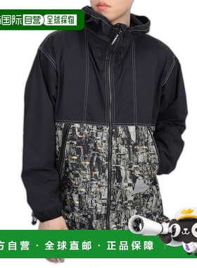 韩国直邮AND WANDER Pertex 防风印花夹克 外套 - 黑色