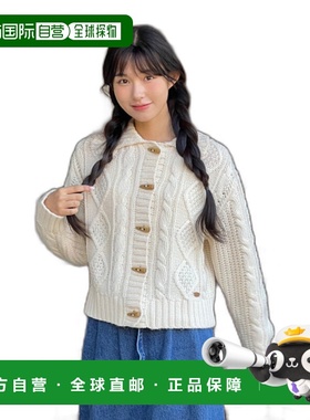 韩国直邮WHO.A.U女士毛针织衫 Aran Cable Toggle Button Cardigan