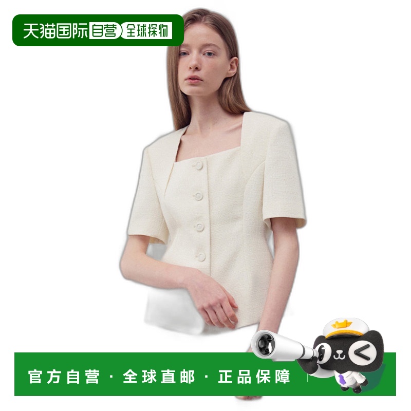 韩国直邮RE RHEE 女士雪纺衫RQ2JKP209-0-IV SQUARE NECK HALF SLE