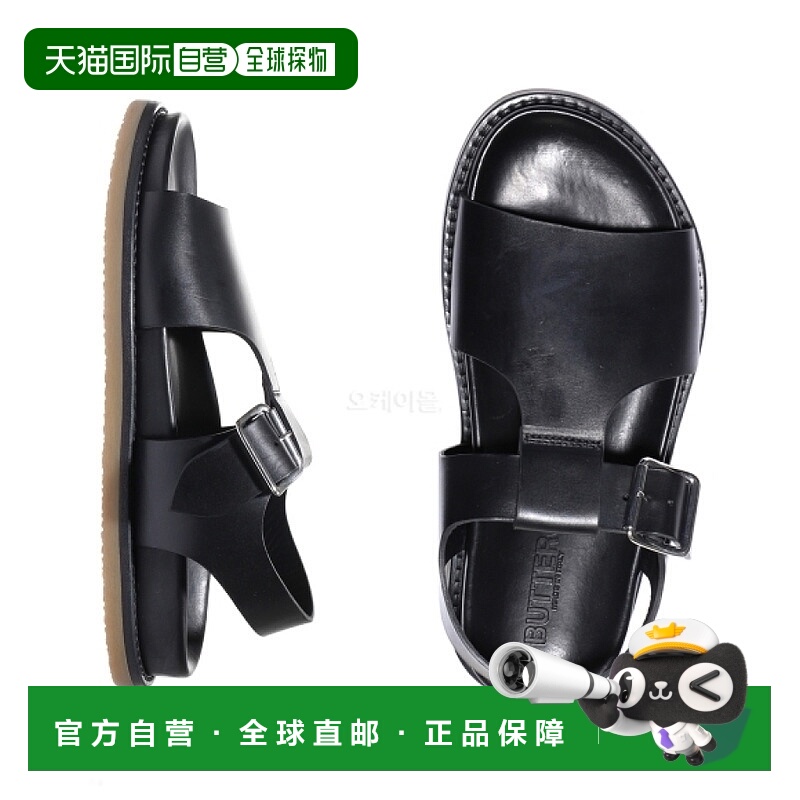 韩国直邮BUTTERO T 字带凉鞋 (B10291 PE MOTS NERO 01) 凉鞋