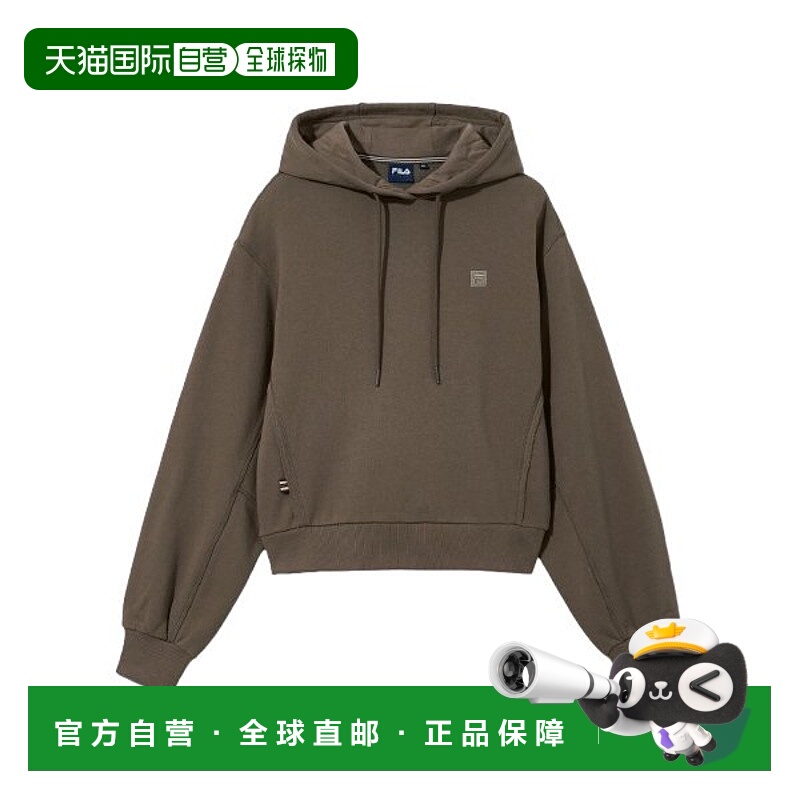韩国直邮FILA [新款] 惠拉女式半开胸跑后连帽衫 FM2FS253PO01F00