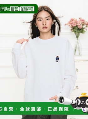 韩国直邮YALE (23FW) EMBROIDERY UNIVERSITY DAN LS WHITET恤YB7