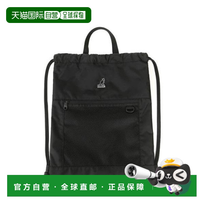 韩国直邮kangol Kangol 斜挎包 CQK KREB-PB50500BK Icon 拉绳包