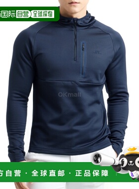 韩国直邮J.LINDEBERG Adam 四分之一拉链兜帽 (GMJS10935-6855) T