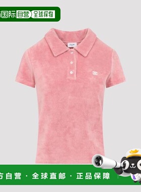 韩国直邮Celine Polo T恤 RX08L0A80GBB4 玫瑰奶油色 DOM