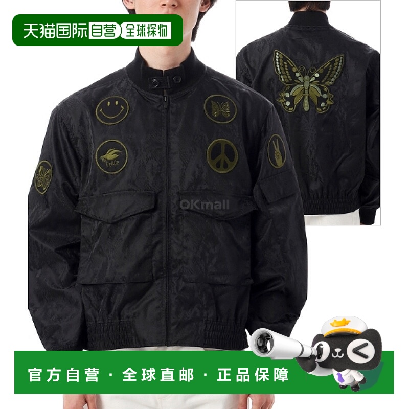 韩国直邮NEEDLES G-8 蟒蛇皮提花棉缎夹克 - 黑色 (QV129) 夹克