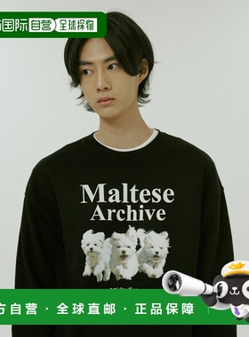 韩国直邮WAIKEI韩国小众设计师狗狗图案时尚日常舒适卫衣YK22STSS