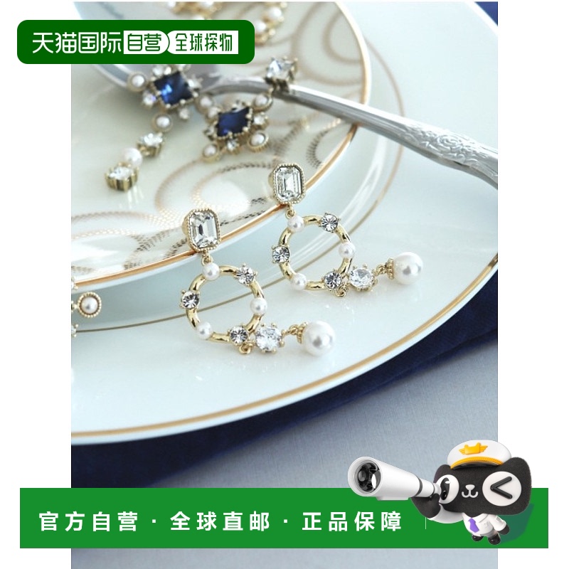 韩国直邮Rita Monica 耳环300614429 PARIS PEARL `drop` EARRING