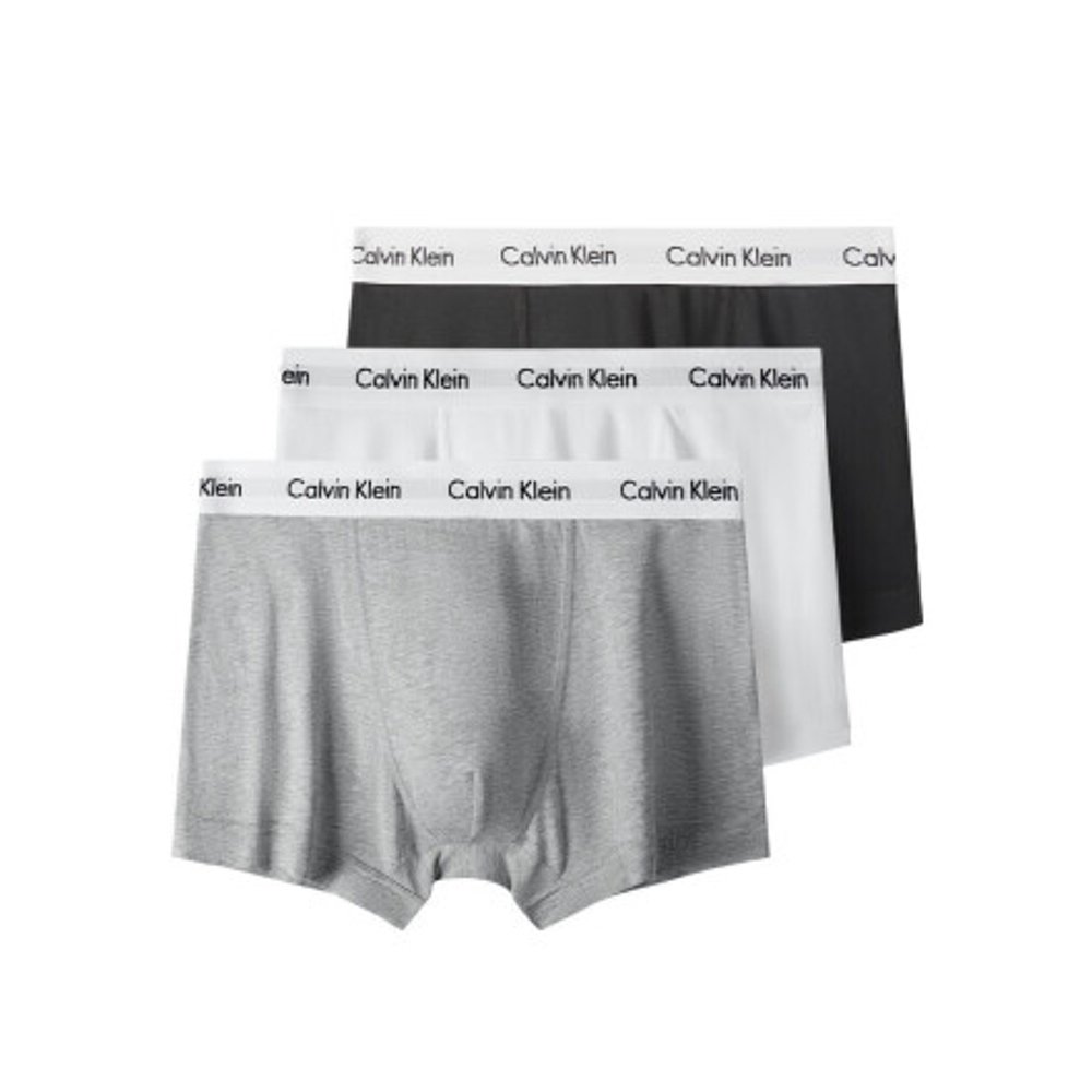 香港直邮Calvin KleinCK内裤男士棉质高弹透气3条装 U2662G 998