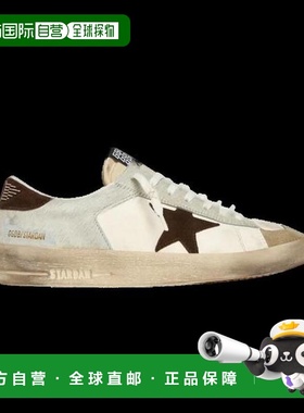 韩国直邮GOLDEN GOOSE 金鹅 Stardan 男式运动鞋 白色 棕色 25FW