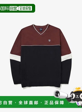 韩国直邮FILA Wheelaginfalti KQC FS2POG3104X-WIN 拼色 V 领梭