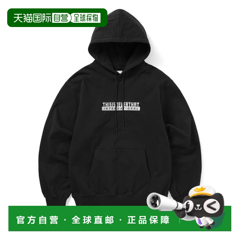韩国直邮THISISNEVERTHAT 公用连帽衫TN251TSWHO05BLK TNT Intern