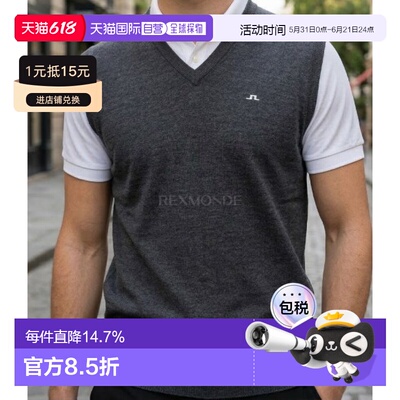 韩国直邮J.LINDEBERG Liam针织背心（GMKW12909-U242） 针织衫/背