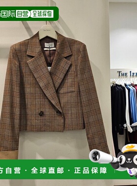 韩国直邮THE IZZAT 더아이잗2023FW가을최신상 체크숏자켓_P346127287