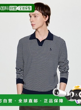 韩国直邮HAZZYS [25FW] 深蓝色条纹棉质卡拉尼特男装 HZSW5F333N2