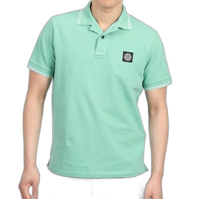 韩国直邮STONE ISLAND 2SC18弹力棉珠地布短袖Polo衫_修身(80152S