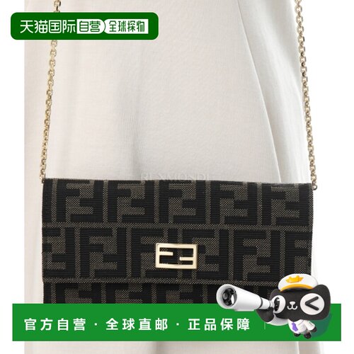 韩国直邮FENDI FF管状链条长钱包（8M0596 B1JY F0VAT） 长钱包