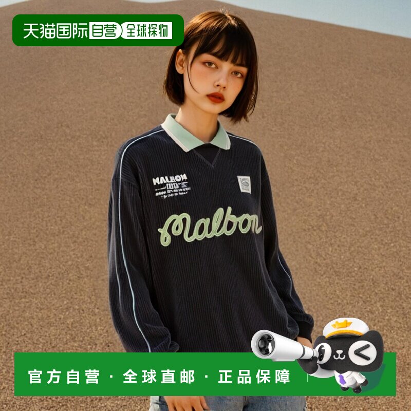 韩国直邮MALBON GOLF 休闲时尚高高尔夫运动M3421PTL02NVY运动T恤