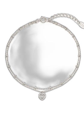 韩国直邮STONEHENGE 爱心正品韩系精致首饰百搭脚链SC1769玫瑰金