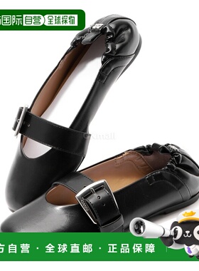 韩国直邮GANNI 黑色带扣芭蕾舞鞋（S3117 099） 平坦的