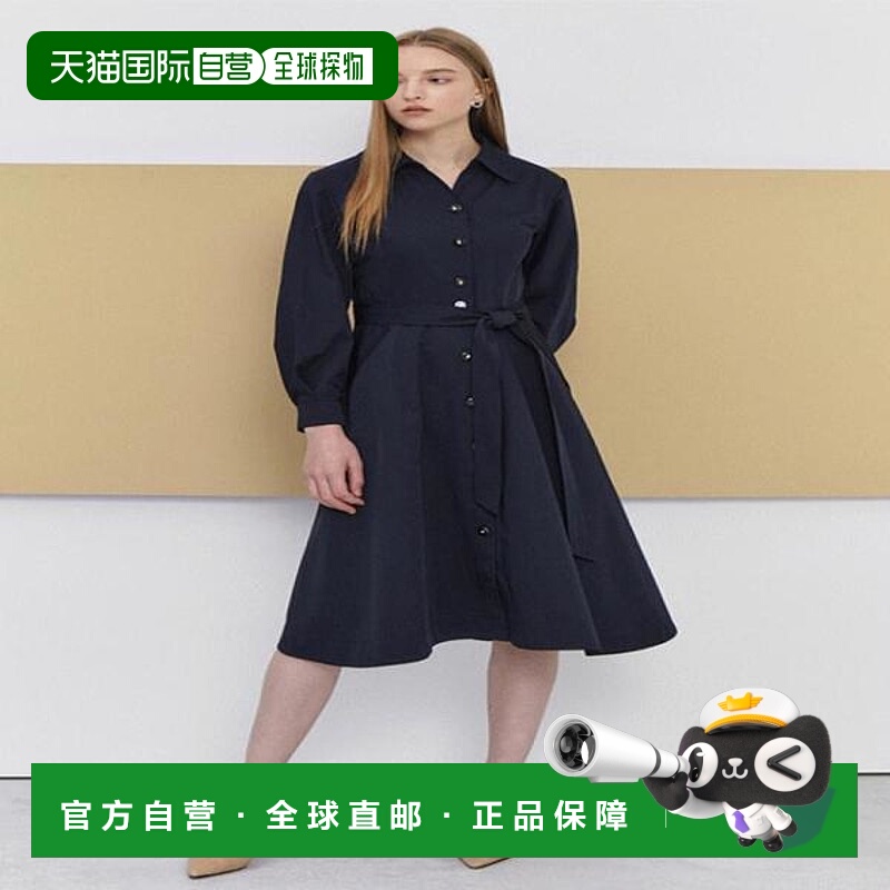 韩国直邮THE IZZAT TheEdge 开领束腰连衣裙 _K IN9M0OP75