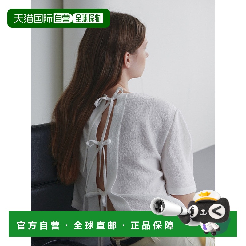 韩国直邮LOEUVRE 女士雪纺衫 Back-open Ribbon Blouse SW4MB766-0