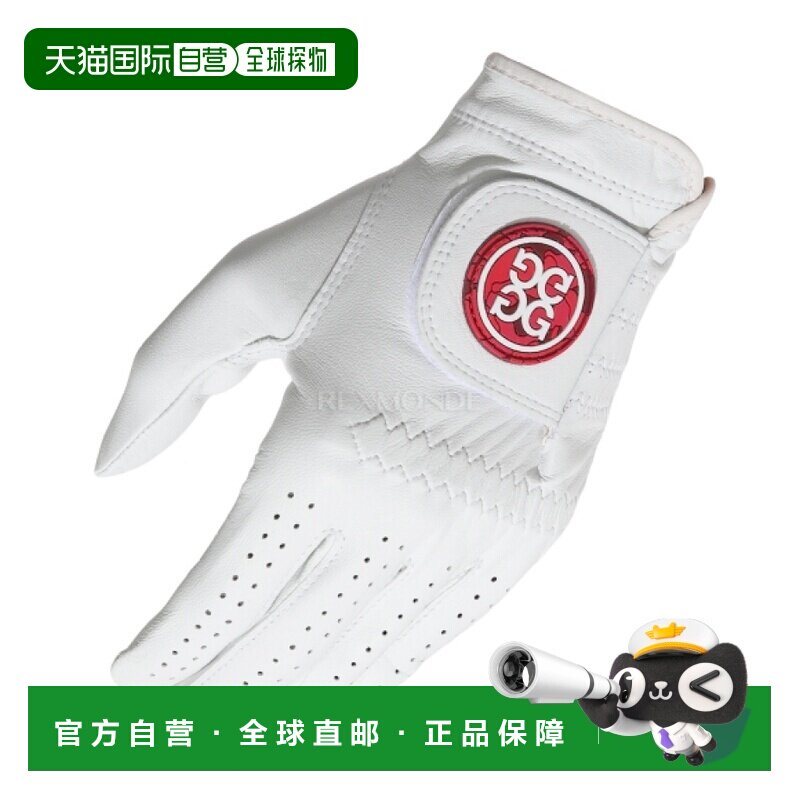 自营｜Gfore 魔术贴纽扣手套白色防滑防水保护手掌耐磨舒适徽标图片