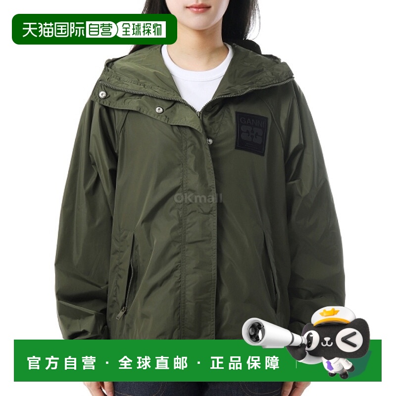 韩国直邮GANNI 绿色尼龙夹克（W0737 861） 夹克