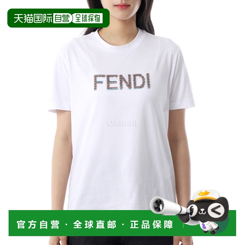 韩国直邮FENDI 棉质T恤(FS725 4AS8G F0ZNM)