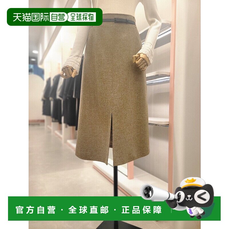 韩国直邮[ITMICHAA] 女士前开叉半身裙 (ITOAYSK580)a字裙