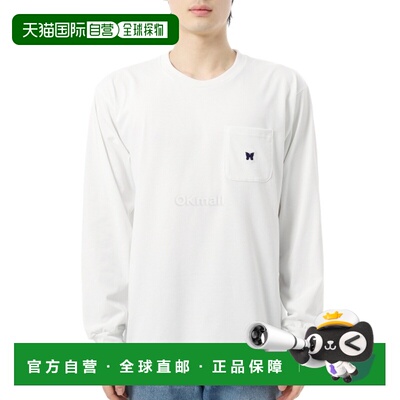 韩国直邮NEEDLES 长袖圆领 T 恤涤纶针织面料 - 白色 (QV361)