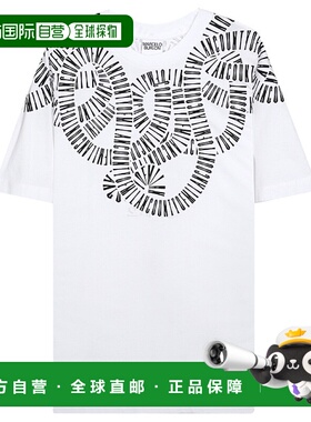 韩国直邮MARCELO BURLON 蛇翼常规 T 恤 (CMAA018C99JER0030110)