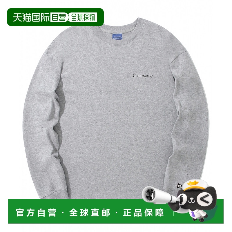 1h可退 韩国直邮哥伦比亚大学 CU 签名小徽标长袖 T 恤 M그레 Been